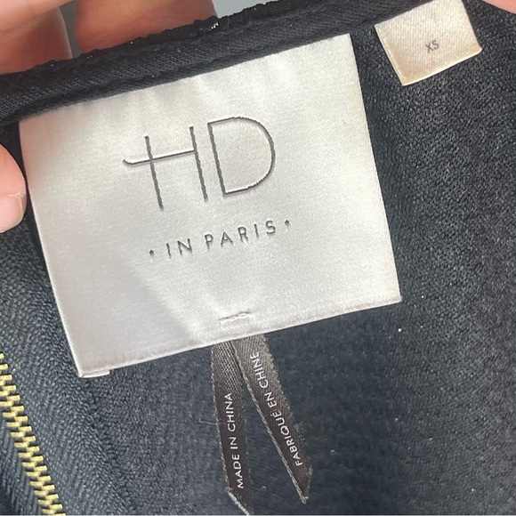 Anthropologie HD in Paris Starry Night Fit & Flare Sleeveless Dress Black/Silver - Picture 4 of 9